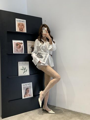 Sahabowi لباس ضيق نسائي، جوارب طويلة شفافة عالية الخصر، جوارب علوية كلاسيكية، Siwa 5 in Kuwait