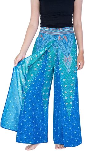 بنطلون نسائي واسع الساق من Lannaclothesdesign، مقاسات Palazzo S، M، L، XL in Kuwait
