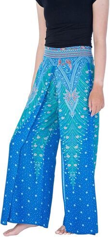 بنطلون نسائي واسع الساق من Lannaclothesdesign، مقاسات Palazzo S، M، L، XL in Kuwait