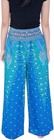 بنطلون نسائي واسع الساق من Lannaclothesdesign، مقاسات Palazzo S، M، L، XL in Kuwait
