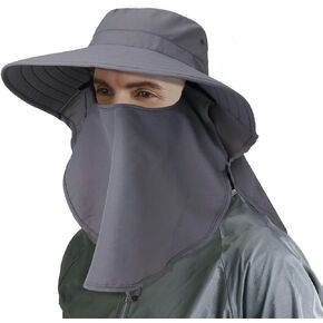 قبعة هوم بريفر للرجال بعامل حماية من أشعة الشمس 50+، قبعة صيد بحافة واسعة مع غطاء للرقبة in Kuwait