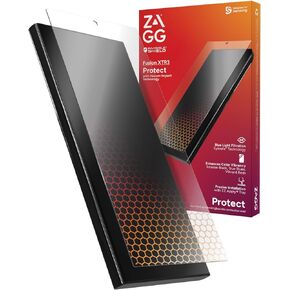 واقي شاشة ZAGG InvisibleShield Fusion XTR3 Samsung Galaxy S24 - بوليمر هجين، تأثير سداسي، مرشح الضوء الأزرق المتقدم، مضاد للانعكاس، مواد معاد تدويرها، تركيب EZ in Kuwait