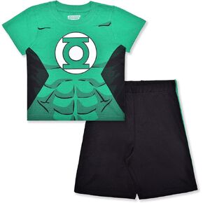 مجموعة تي شيرت وشورت للأولاد من DC Comics Green Lantern للأولاد الصغار والأطفال الصغار – أخضر/أسود, جريه مارل in Kuwait