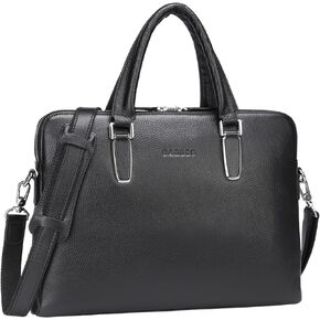 حقيبة جلدية للنساء من بانوس، حقيبة عمل سوداء 14 بوصة، حقيبة عمل الكمبيوتر المحمول حقيبة ملحق in Kuwait