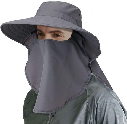 قبعة هوم بريفر للرجال بعامل حماية من أشعة الشمس 50+، قبعة صيد بحافة واسعة مع غطاء للرقبة in Kuwait