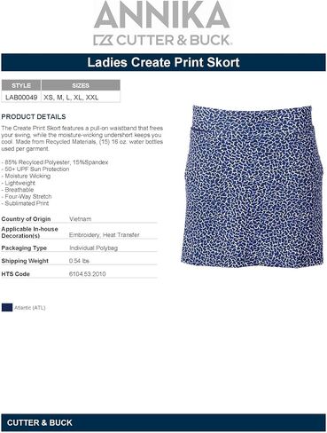 ANNIKA by Cutter & Buck Women's Skort in Saudi Arabia