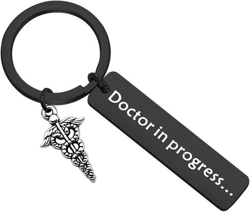 CENWA Med Student Keychain Dr. In Progress Humor Ideas For Doctor Graduation Gift Whitecoat Ceremony, New Doctor, Future Dr in Saudi Arabia