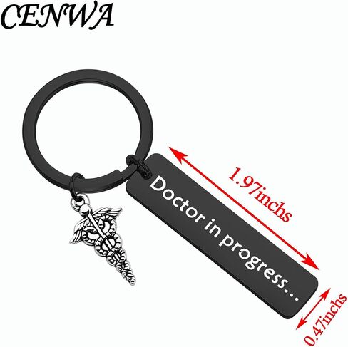 CENWA Med Student Keychain Dr. In Progress Humor Ideas For Doctor Graduation Gift Whitecoat Ceremony, New Doctor, Future Dr in Saudi Arabia