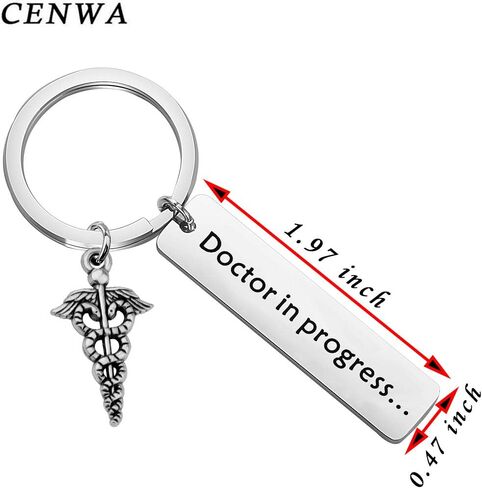 CENWA Med Student Keychain Dr. In Progress Humor Ideas For Doctor Graduation Gift Whitecoat Ceremony, New Doctor, Future Dr in Saudi Arabia