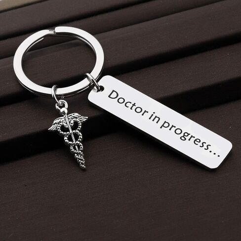 CENWA Med Student Keychain Dr. In Progress Humor Ideas For Doctor Graduation Gift Whitecoat Ceremony, New Doctor, Future Dr in Saudi Arabia