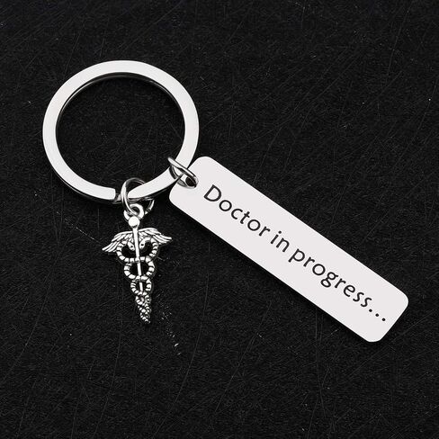 CENWA Med Student Keychain Dr. In Progress Humor Ideas For Doctor Graduation Gift Whitecoat Ceremony, New Doctor, Future Dr in Saudi Arabia