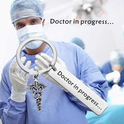 CENWA Med Student Keychain Dr. In Progress Humor Ideas For Doctor Graduation Gift Whitecoat Ceremony, New Doctor, Future Dr in Saudi Arabia