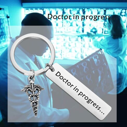 CENWA Med Student Keychain Dr. In Progress Humor Ideas For Doctor Graduation Gift Whitecoat Ceremony, New Doctor, Future Dr in Saudi Arabia