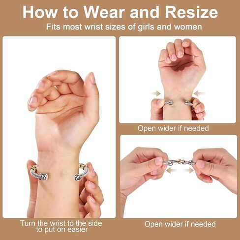 HokitVerse Bangle Bracelets for Women Dainty, Adjustable Bracelet with Rhinestone, Twisted Cable Girls Bracelets Cuff Bracelet, Stainless Steel Women's Bracelet, Jewelry for Women in Kuwait