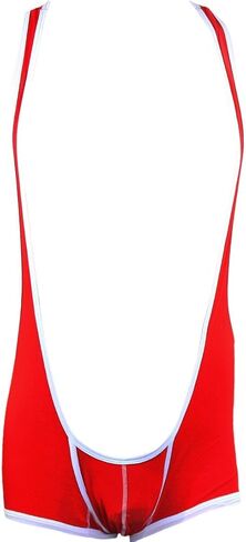FEESHOW Men's Suspender Singlet Bulge Pouch Leotard Bodysuit Underwear Briefs in Saudi Arabia