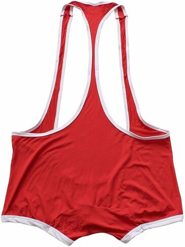 FEESHOW Men's Suspender Singlet Bulge Pouch Leotard Bodysuit Underwear Briefs in Saudi Arabia