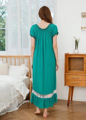 Sharebeauty Super Soft Vintage Victorian Palace Style Nightgown Modal Viscose Rayon in Saudi Arabia