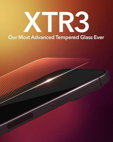 واقي شاشة ZAGG InvisibleShield Fusion XTR3 Samsung Galaxy S24 - بوليمر هجين، تأثير سداسي، مرشح الضوء الأزرق المتقدم، مضاد للانعكاس، مواد معاد تدويرها، تركيب EZ in Kuwait