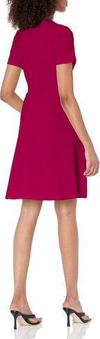 Star Vixen Women's Plus-Size Short-Sleeve Ballerina Wrap Dress in Saudi Arabia