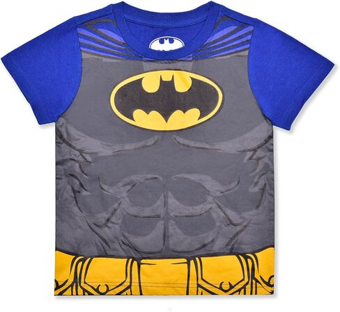 طقم تي شيرت وشورت للأولاد باتمان للأطفال الصغار والصغار – أزرق/رمادي/أسود in Kuwait