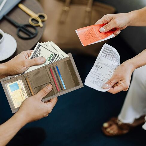 محفظة JEMINAL للرياضات الخارجية من القماش بثلاثة طيات للأولاد - محفظة على شكل سلسلة مفاتيح للنساء والرجال in Kuwait