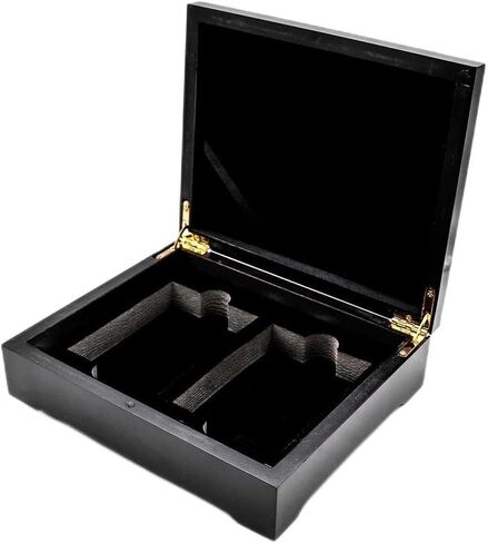 حامل بطاقات اللعب AVESON، صندوق تخزين بطاقات البوكر الخشبي المزخرف، علبة هدايا، سطح واحد in Kuwait