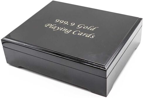 حامل بطاقات اللعب AVESON، صندوق تخزين بطاقات البوكر الخشبي المزخرف، علبة هدايا، سطح واحد in Kuwait