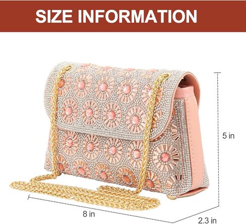 حقائب يد مسائية أنيقة من حجر الراين من HILELIFE، حقائب مسائية بمحفظة من حجر الراين لحفلات الزفاف والحفلات والمناسبات الخاصة in Kuwait