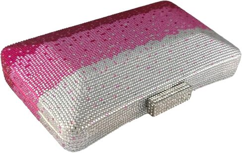 Boutique De FGG Women's Gradient Color Crystal Evening Bags, Rhinestone Clutch for Party Dinner, Fancy Evening Handbags in Saudi Arabia