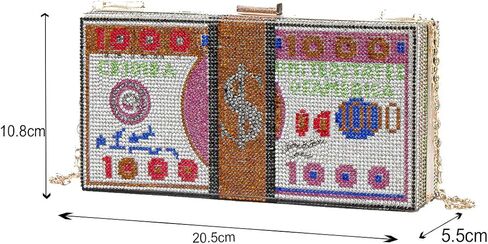 LETODE نساء دولارات المال مخلب مساء حقيبة حجر الراين حقائب ماسك من الكريستال محفظة بلينغ حفل زفاف كوكتيل in Kuwait