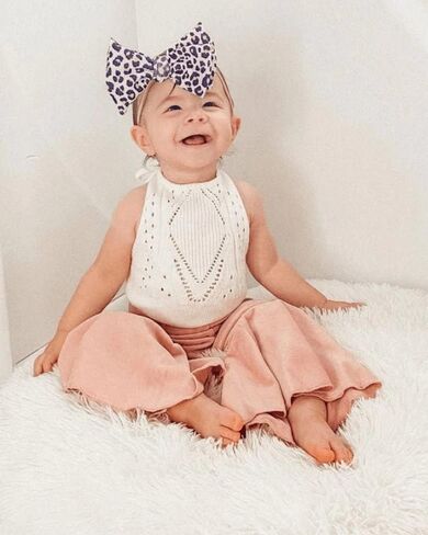 Bailey's Blossoms Lina Pleated Velour Bell Bottom Pants Infant/Toddler in Kuwait