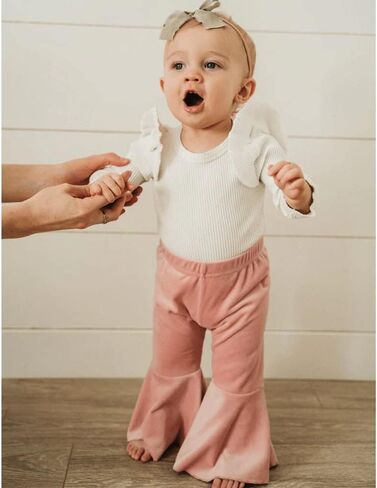 Bailey's Blossoms Lina Pleated Velour Bell Bottom Pants Infant/Toddler in Kuwait