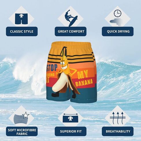 شورت سباحة رجالي من IAGM Stop Staring at My Cock شورت للبحر سريع الجفاف مع جيوب وبطانة شبكية قصيرة مضحكة in Kuwait