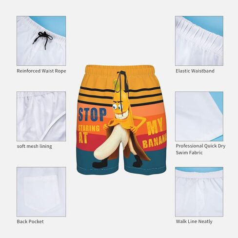 شورت سباحة رجالي من IAGM Stop Staring at My Cock شورت للبحر سريع الجفاف مع جيوب وبطانة شبكية قصيرة مضحكة in Kuwait