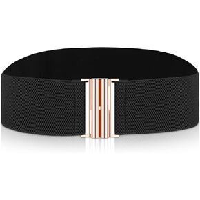 Cobee Wide Stretchy Belts for Women, Vintage Elastic Waist Belts Fashion Retro Adjustable Cinch Belt with Buckle for Dresses in Saudi Arabia