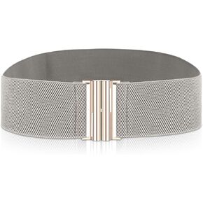 Cobee Wide Stretchy Belts for Women, Vintage Elastic Waist Belts Fashion Retro Adjustable Cinch Belt with Buckle for Dresses in Kuwait