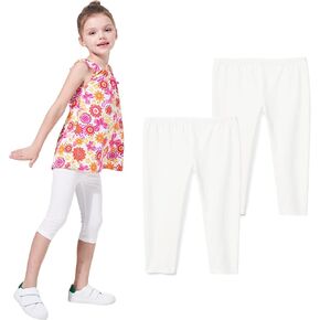 THEE BRON للأطفال الصغار/البنات الصغيرة كابري Basic Soild Leggings سراويل صيفية للأطفال
