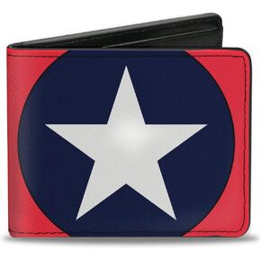 Buckle-Down Men's Bifold Wallet Captain America, 4.0" x 3.5", Captain America, 4.0" x 3.5", Buckle-down Bifold Wallet Captain America in Kuwait
