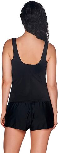 Reebok Women's Swimwear Sport Fashion Cosmic Wave Scoop Neck Tankini Bathing Suit Top in Saudi Arabia