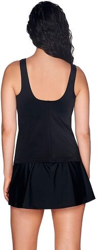 Reebok Women's Swimwear Sport Fashion Cosmic Wave Scoop Neck Tankini Bathing Suit Top in Saudi Arabia