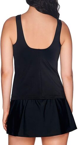 Reebok Women's Swimwear Sport Fashion Cosmic Wave Scoop Neck Tankini Bathing Suit Top in Saudi Arabia