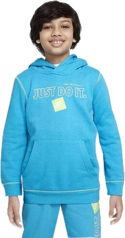 Nike Big Boys Sportswear JDI Pullover Hoodie Blue Large L (14/16) in Saudi Arabia