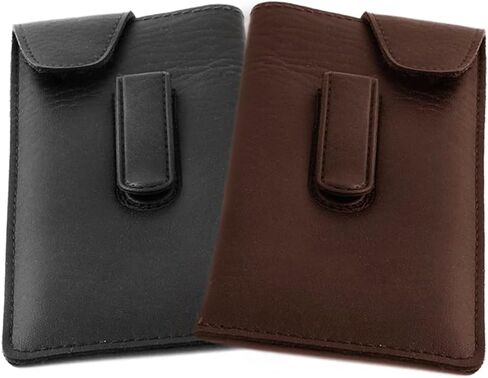 Calabria Durango Eye Glasses Case Soft PU Leather Eyeglass Case with Clip Sunglasses Case for Men & Women Slim Travel Pouch in Saudi Arabia