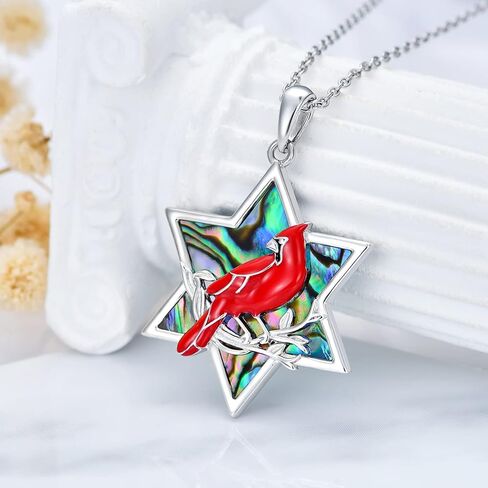 TOUPOP Cardinal Gifts for Women Sterling Silver Red Bird Cardinals Sympathy Pendant Necklace Valentines Day Jewelry for Her Wife Mom Birthday Anniversary Gifts, I am Always with You in Kuwait