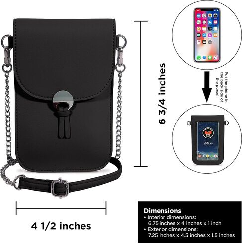 Save the Girls Colorado Touchscreen Purse - Crossbody Phone Case Wallet, Vegan Leather in Saudi Arabia