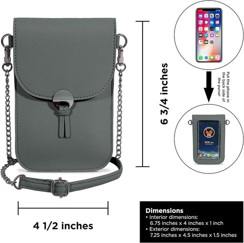 Save the Girls Colorado Touchscreen Purse - Crossbody Phone Case Wallet, Vegan Leather in Saudi Arabia