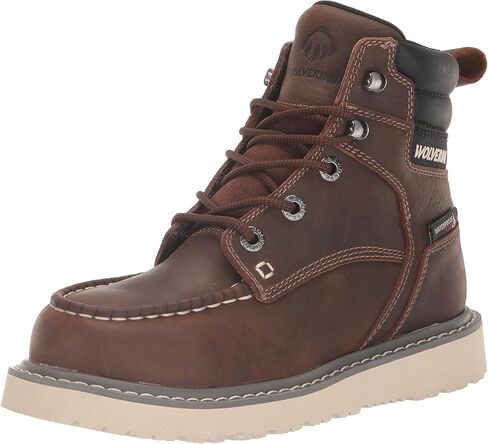 Wolverine Women's Trade Wedge Waterproof Steel Toe 6" Construction Boot, Sudan Brown, 7 Wide in Saudi Arabia