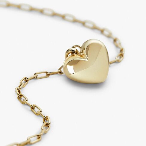 قلادات قلب ذهبي للنساء والفتيات المراهقات، قلادة ذهبية أنيقة 14 قيراط مطلية بالذهب قلادات على شكل قلب للنساء هدايا مجوهرات عصرية in Kuwait
