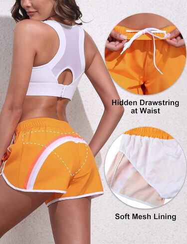 Rocorose Women's Swim Shorts Quick Dry Drawstring Summer Beach Boardshorts Swim Trunks with Pockets in Saudi Arabia