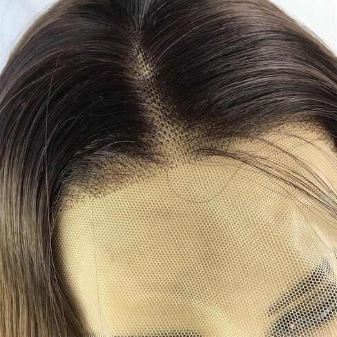 Aisom Straight 18“ Lace Wig Mixed Brown and Blonde Color Ombre Lace Front Wigs for Women Synthetic Wig (Ombre Brown and Blonde) in Saudi Arabia